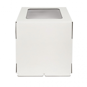 Коробка для торта «Стандарт» с окном, 300*300*300, белая