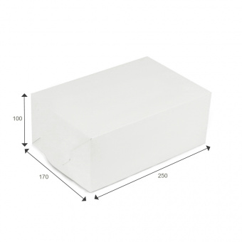 Коробка для пирожных 250*170*100, белая