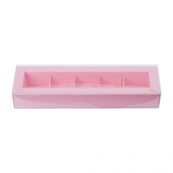 Коробка для 5 конфет, розовая