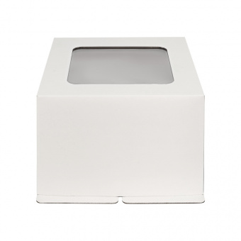 Коробка для торта "МОНО" с окном, 300*300*190, белая