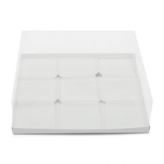 Коробка для 9 муссовых пирожных, белая