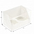 Коробка для 2 капкейков с пластиковой крышкой, 160*100*100, белая 