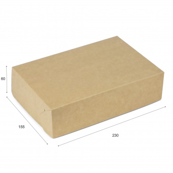 Коробка для пирожных, 230*155*60, крафт